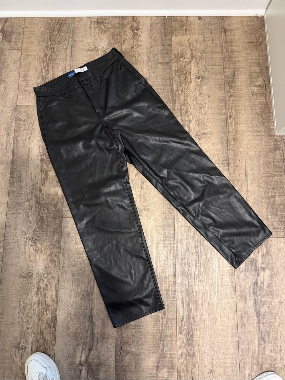 Black Women's Faux Leather Jeans